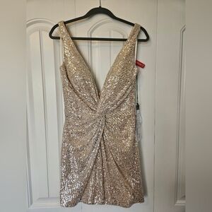 Mac Duggal Champagne Cocktail Dress size 8